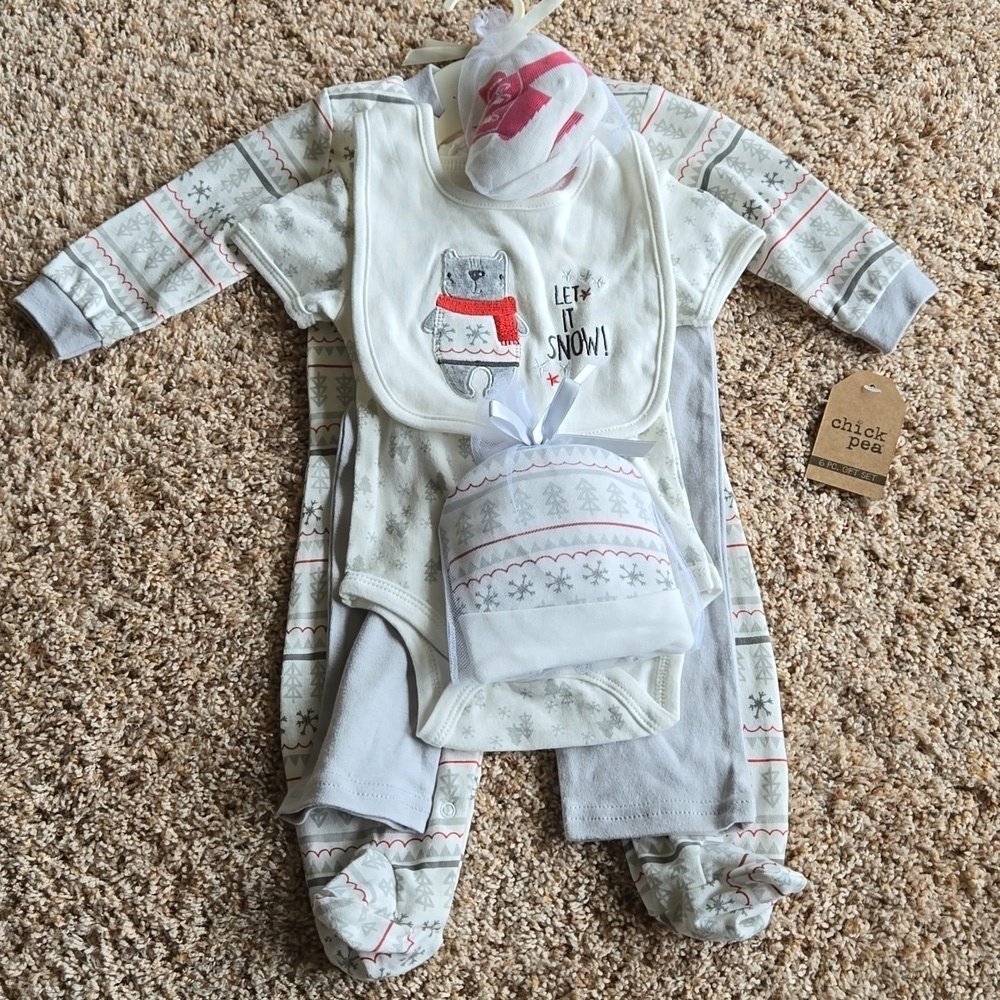 Last Chance, Chick pea 6 piece outfit, 3-6 months, nwt